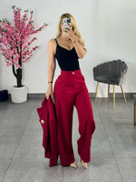 Set Jacket & pantalón rojo cereza