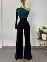 Pantalon corte palazo negro