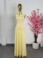 Vestido amarillo punto