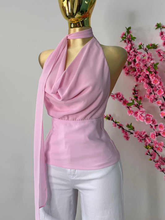 Top rosa halter