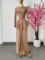 Vestido Mesh cafe
