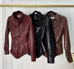 Camisa cafe vinipiel