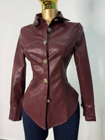 Camisa burgundy vinipiel