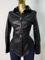 Camisa negra vinipiel