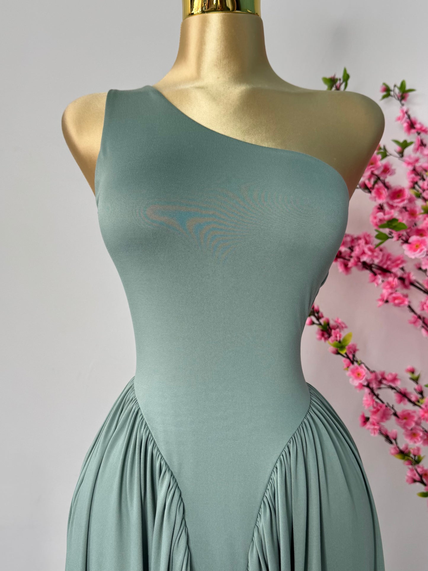 Vestido pistache largo