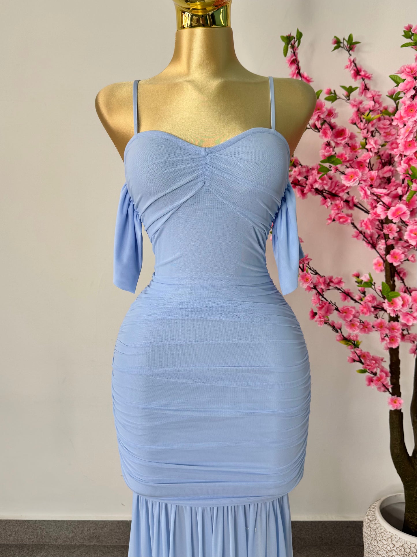 Vestido baby blue mesh