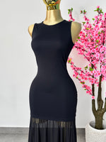 Vestido negro transparencia
