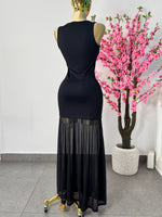 Vestido negro transparencia