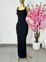 Vestido negro tirantes trenza