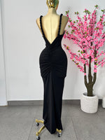 Vestido negro tirantes trenza