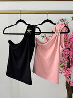 Blusa negra manga estrella