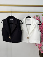 Blazer corto blanco estrella