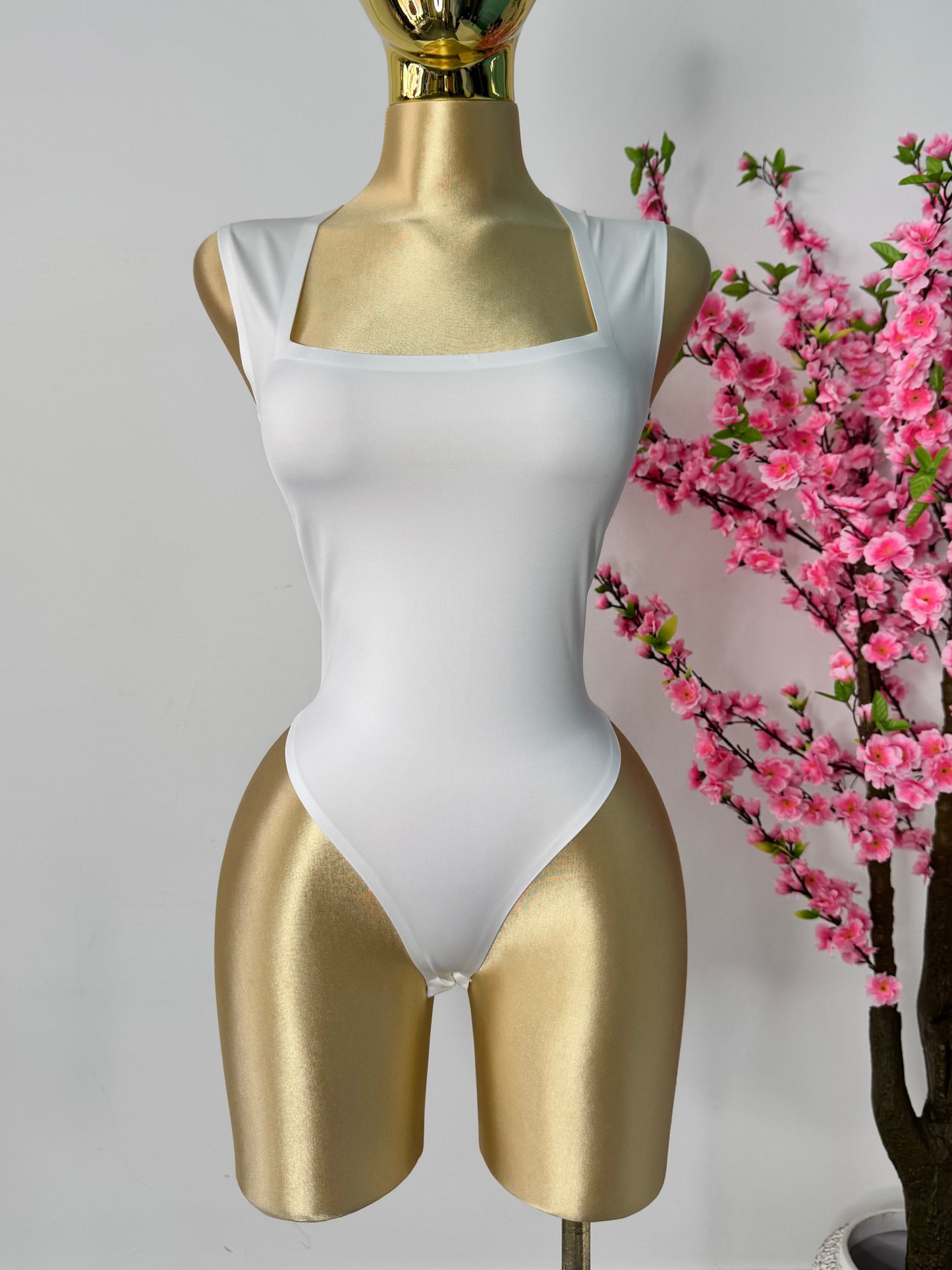 Body blanco licra sin costuras