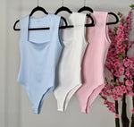 Body baby blue licra sin costuras