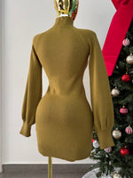 Vestido sueter  verde olivo