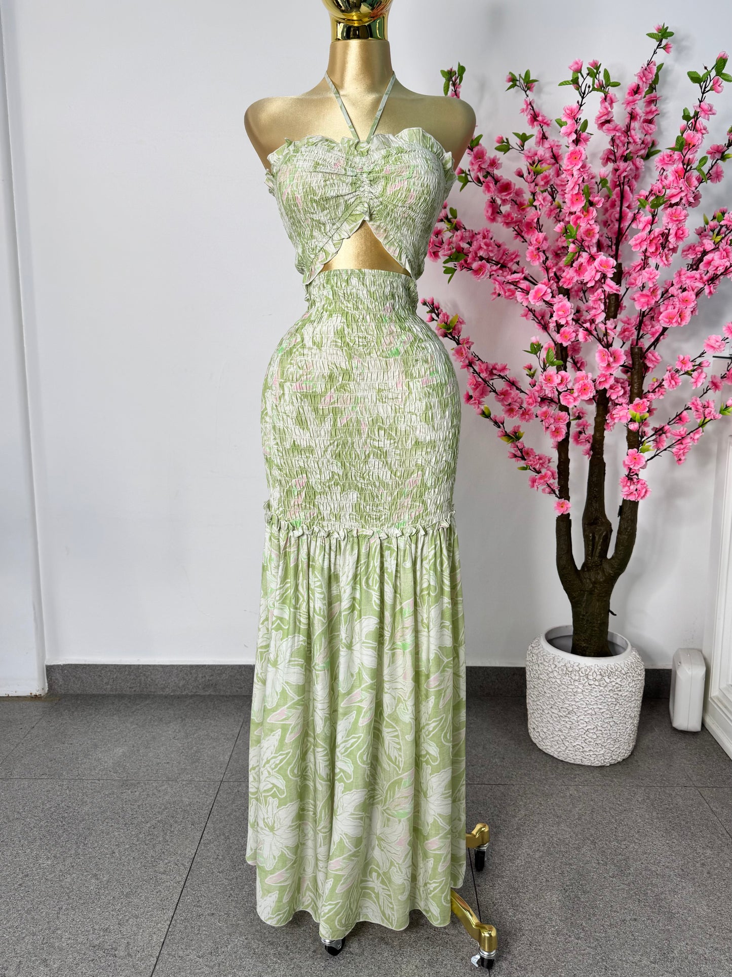 Vestido verde largo