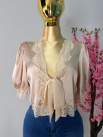 Blusa satin nude