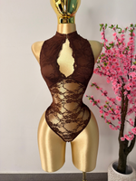 Body encaje chocolate
