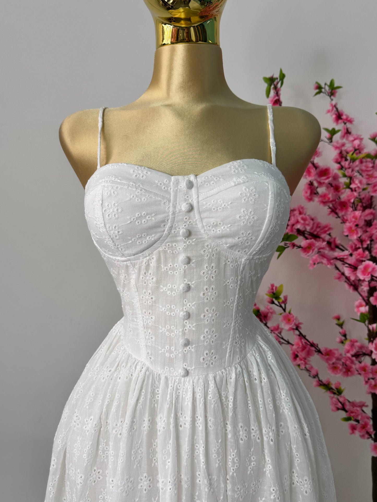 Vestido midi blanco