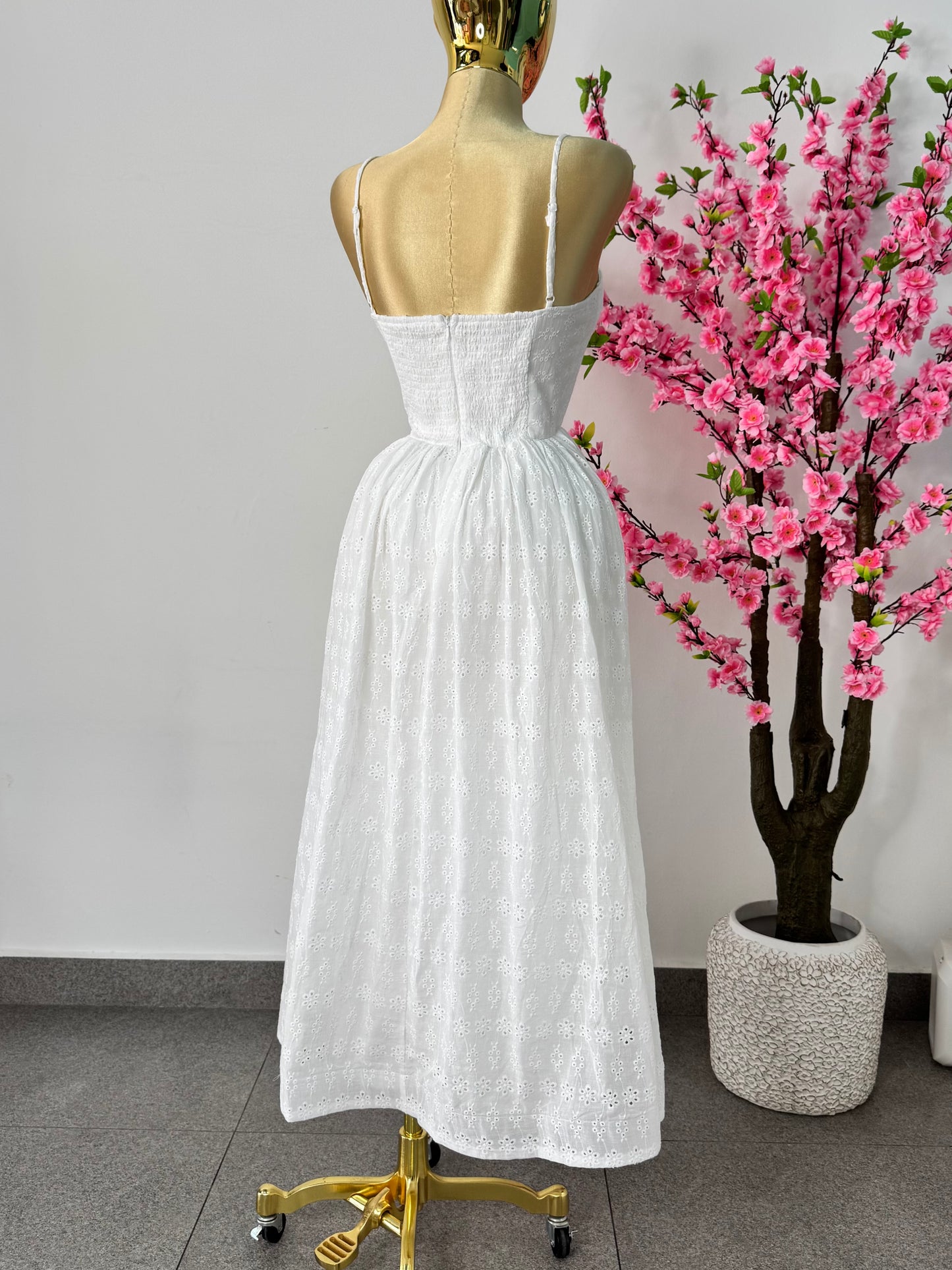 Vestido midi blanco