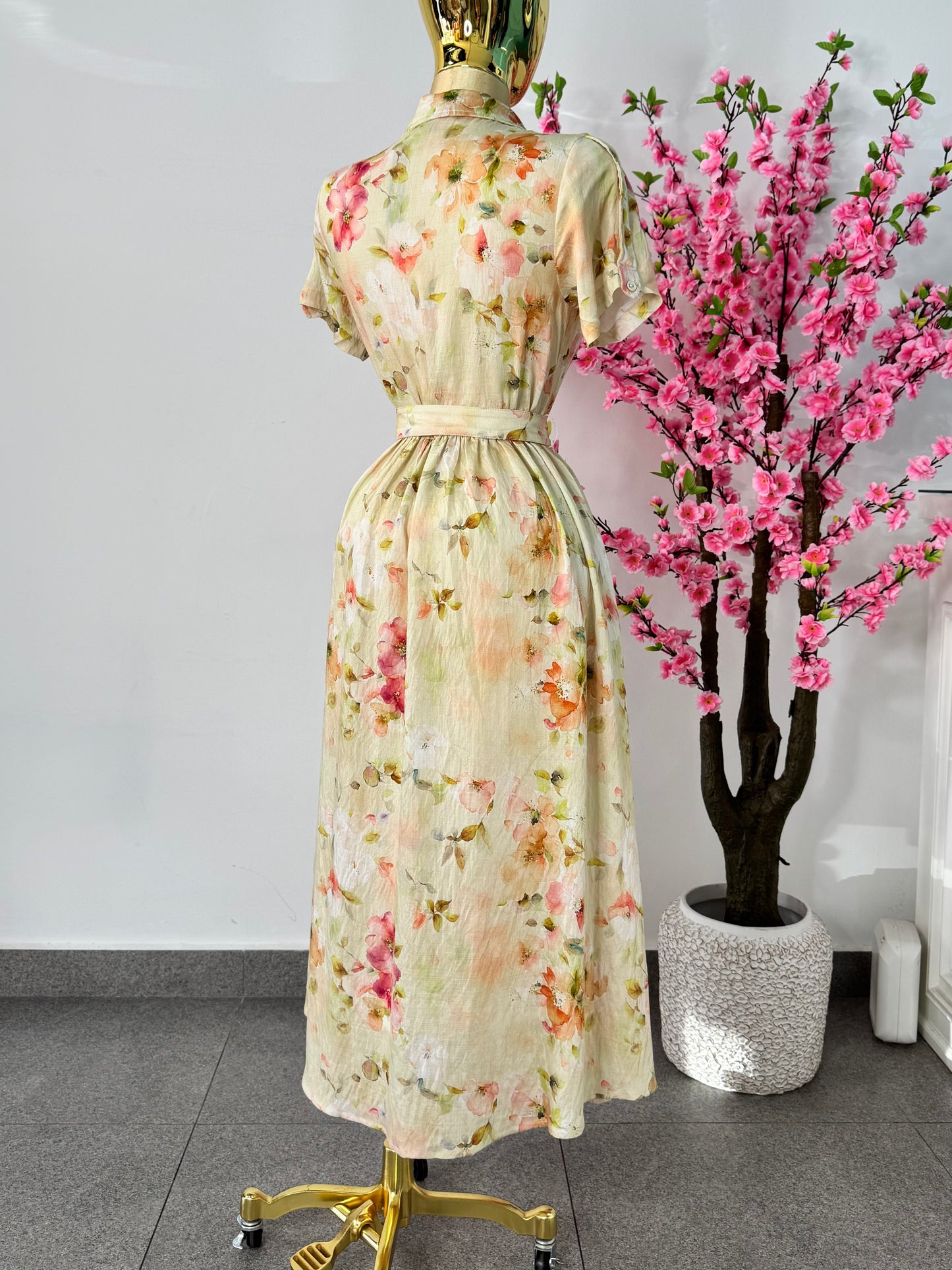 Vestido midi floral