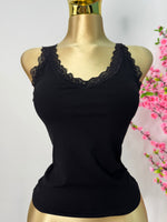 Tank Top encaje negra