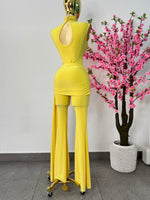 Palazo amarillo licra