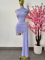 Vestido lila pastel  corto