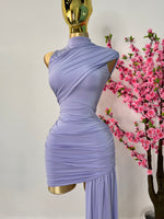 Vestido lila pastel  corto