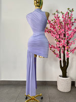 Vestido lila pastel  corto