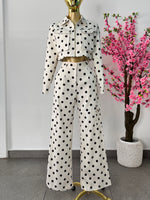 Set polka dots ivory