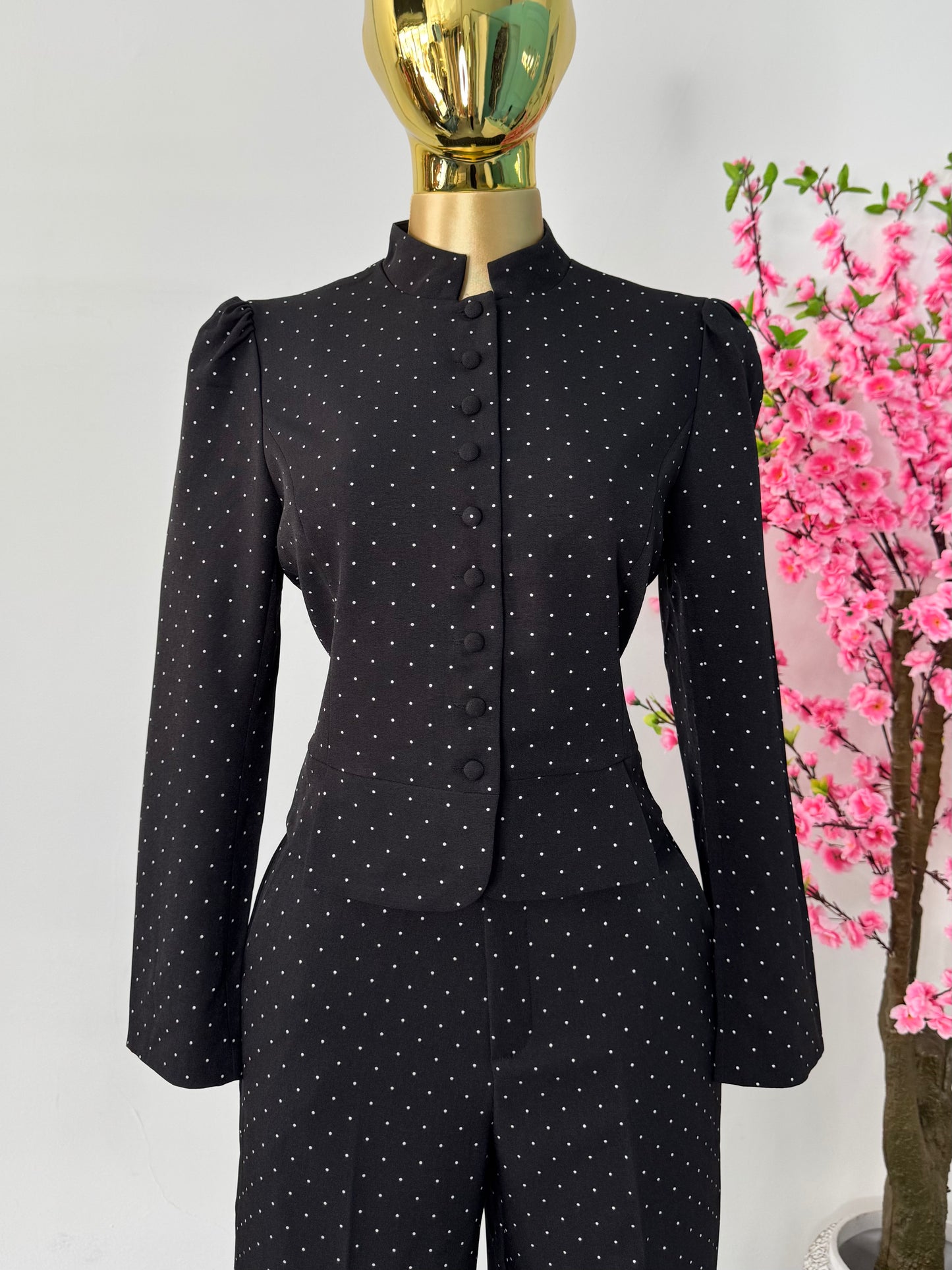 Set jacket botones negro