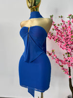Vestido corto azul