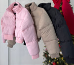 Chamarra rosa acolchada