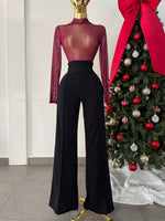 Pantalon negro corte palazo