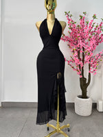 Vestido mesh negro