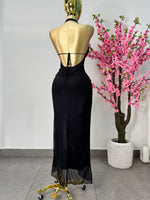 Vestido mesh negro