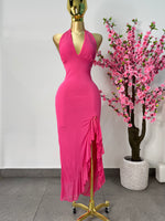 Vestido mesh rosa