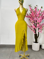 Vestido mesh verde lima