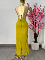 Vestido mesh verde lima