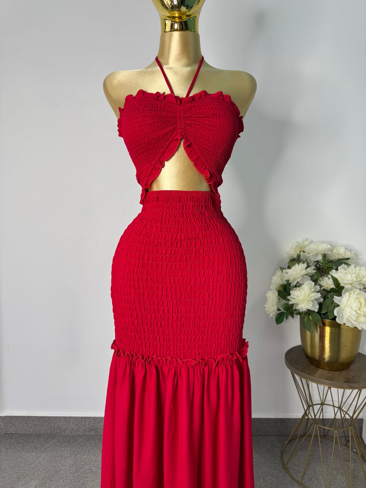 Vestido largo rojo