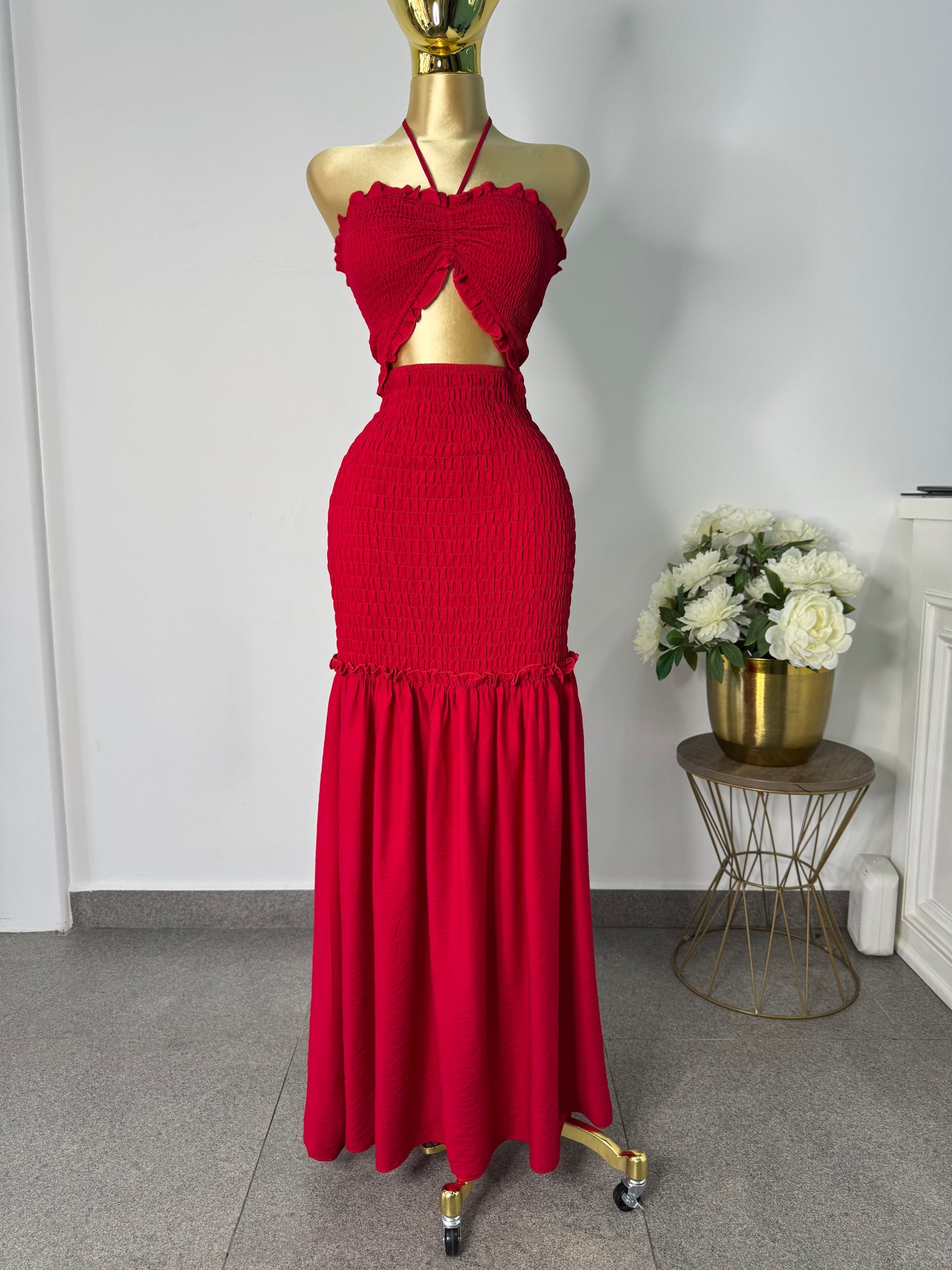 Vestido largo rojo