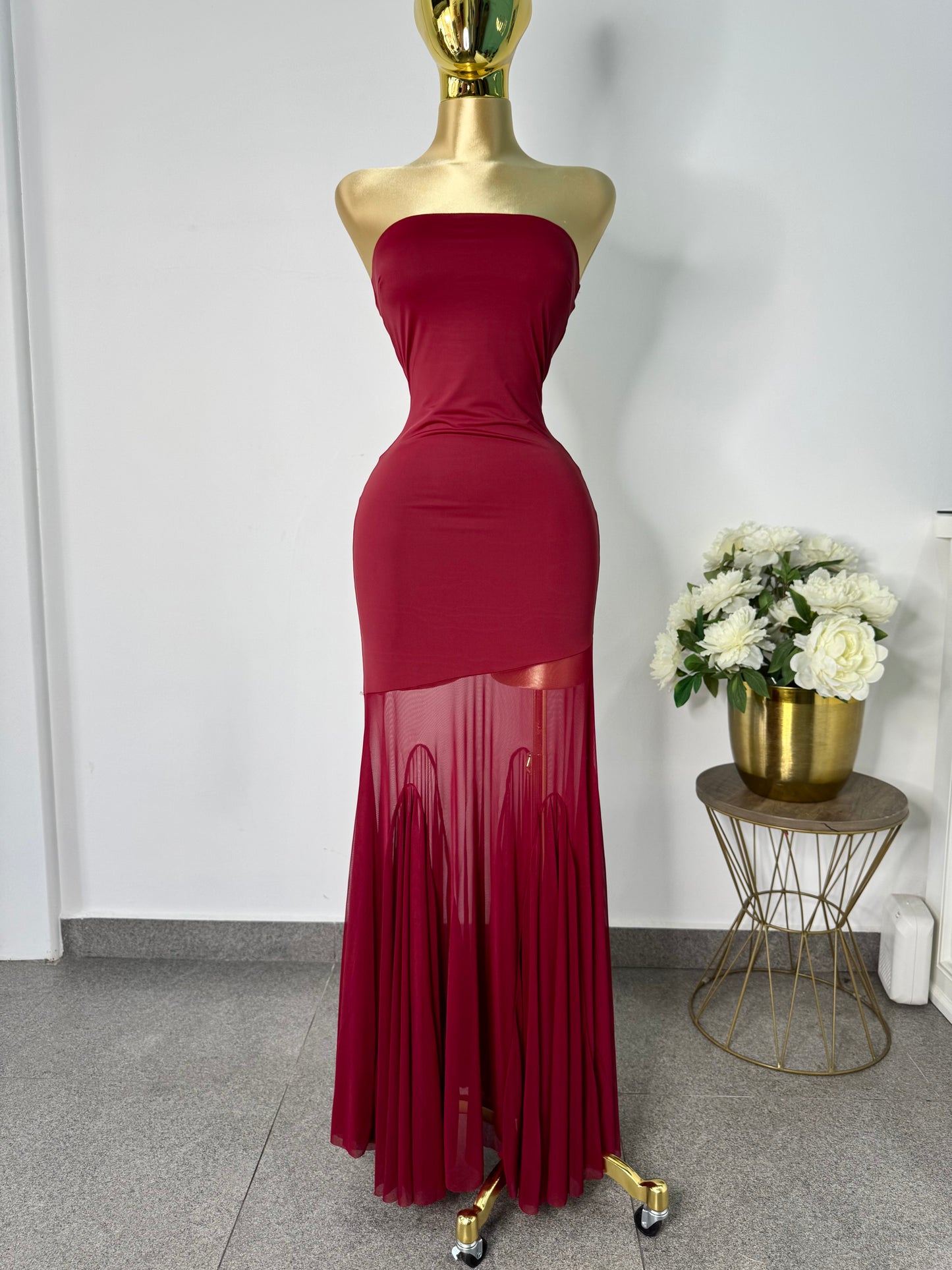 Vestido tinto licra