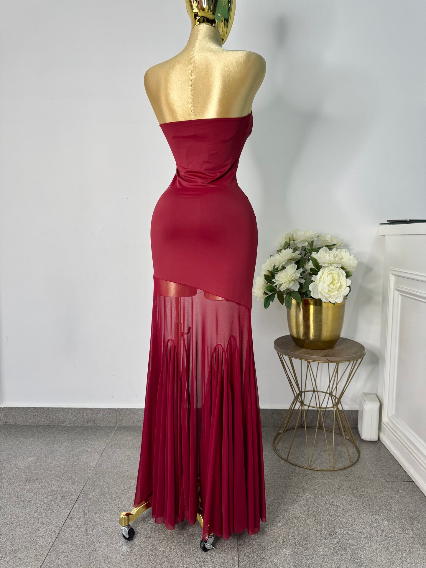Vestido tinto licra