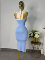 Vestido baby blue botones
