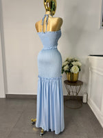 Vestido largo baby blue
