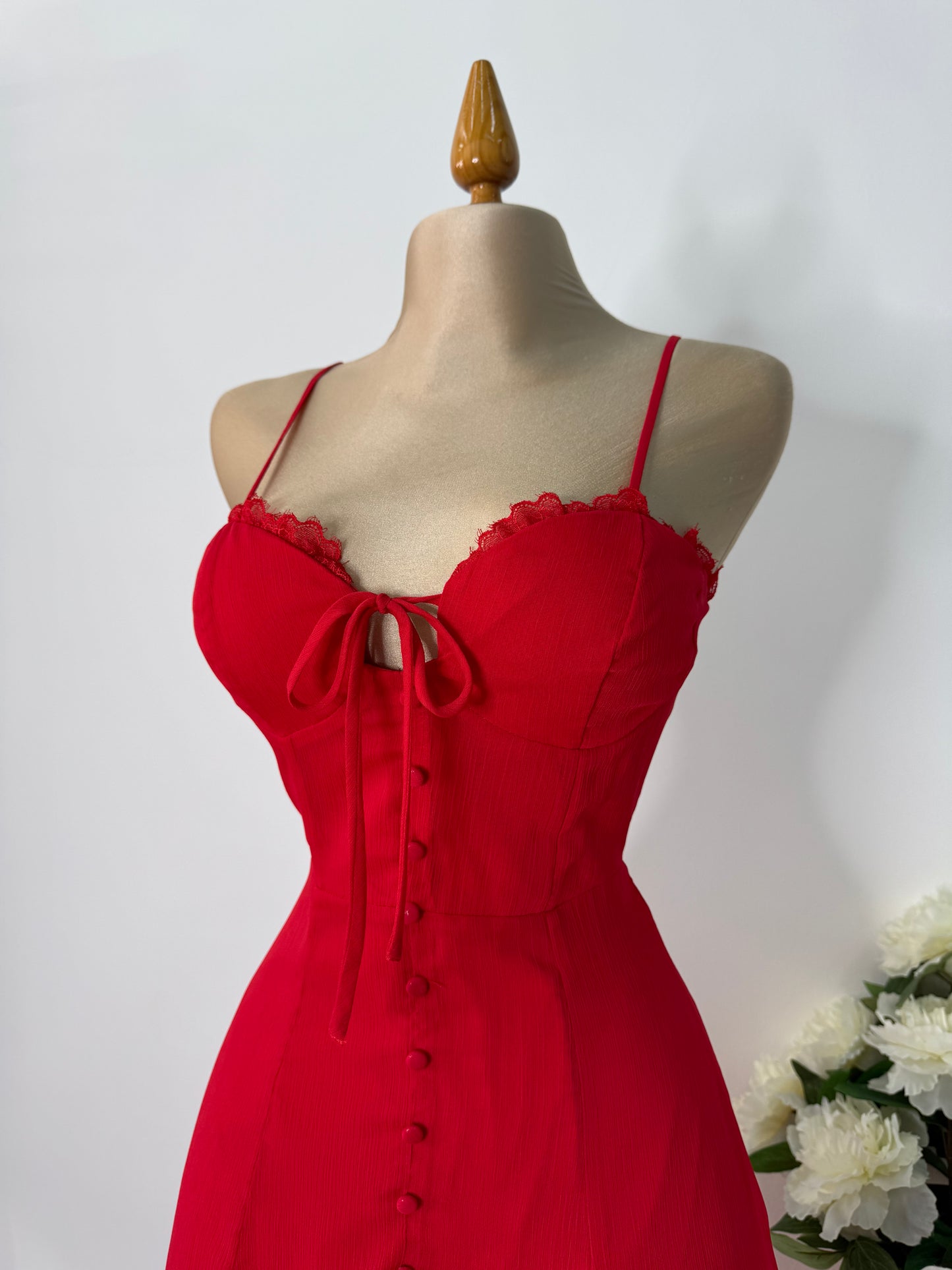 Vestido rojo tirantes