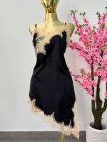 Vestido satin negro