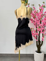 Vestido satin negro