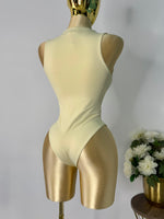 Body doble licra amarillo claro